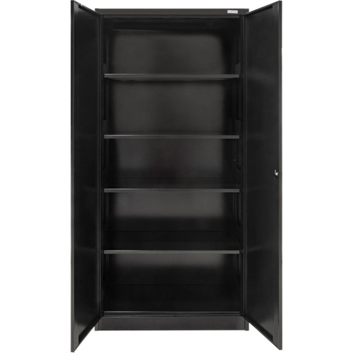 Hi-Boy Storage Cabinet, Steel, 4 Shelves, 72" H x 36" W x 18" D, Black Seagulf Marine Industries Inc.
