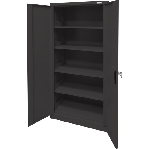 Storage Cabinet, Steel, 4 Shelves, 78" H x 36" W x 24" D, Black Seagulf Marine Industries Inc.