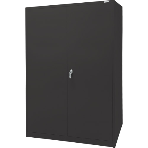 Armoire d'entreposage, Acier, 4 Tablettes, 78" h x 48" la x 24" P, Noir Seagulf Marine Industries Inc.