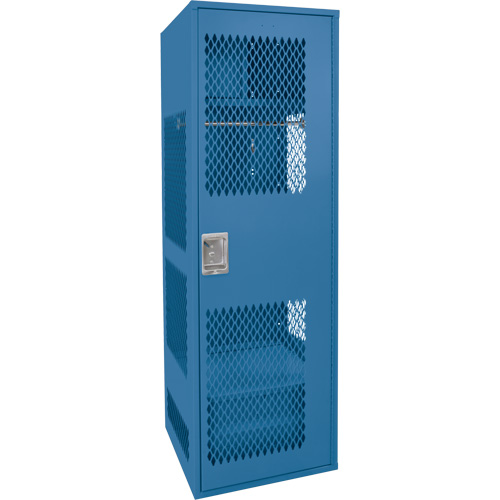 Casier pour &eacute;quipement avec porte, Acier, 24" la x 18" p x 72" h, Bleu fonc&eacute; Seagulf Marine Industries Inc.