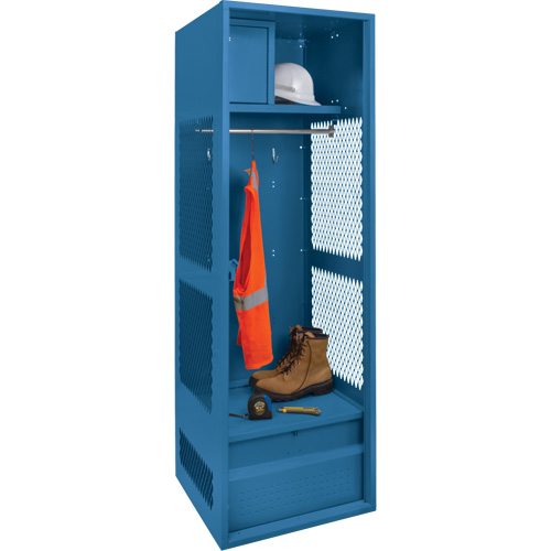 Casier pour &eacute;quipement, Acier, 24" la x 24" p x 72" h, Bleu fonc&eacute; Seagulf Marine Industries Inc.