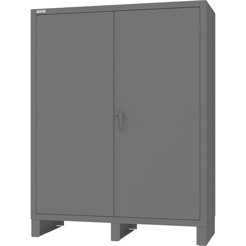 Wardrobe Cabinet with Standard Recessed Doors, Steel, 60" W x 24" D x 78" H, Grey Seagulf Marine Industries Inc.