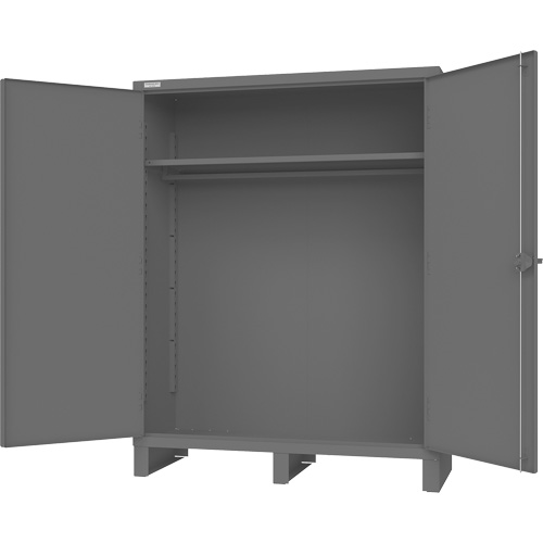 Armoire avec barre de suspension et portes encastr&eacute;es standards, Acier, 78" h x 60" la x 24" P, Gris Seagulf Marine Industries Inc.