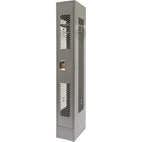 Vented Lockers, 12" x 18" x 78", Steel, Grey, Knocked Down, Perforated Seagulf Marine Industries Inc.