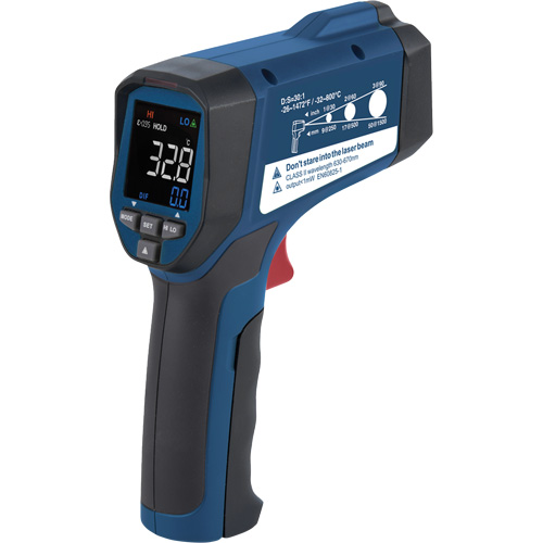 Thermom&egrave;tre &agrave; infrarouge professionnel, -26 - 1472° F ( -32 - 800° C ), 30:1, &eacute;missivit&eacute; Ajustable Seagulf Marine Industries Inc.
