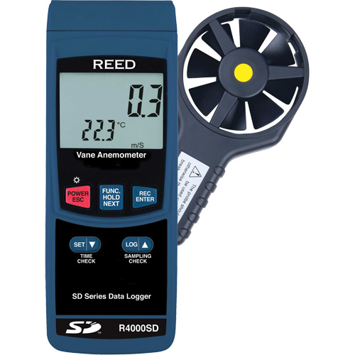Thermo-Anemometer, Data Logging, 0.4 to 30.0 m/sec Air Velocity Range Seagulf Marine Industries Inc.