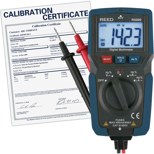 Multim&egrave;tre compact avec mesure de tension sans contact et certificat de calibration, Tension c.a./c.c., Courant c.a./c.c. Seagulf Marine Industries Inc.