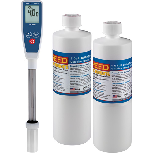 Long Stem pH Meter & 4pH/7pH Buffer Solution Kit Seagulf Marine Industries Inc.