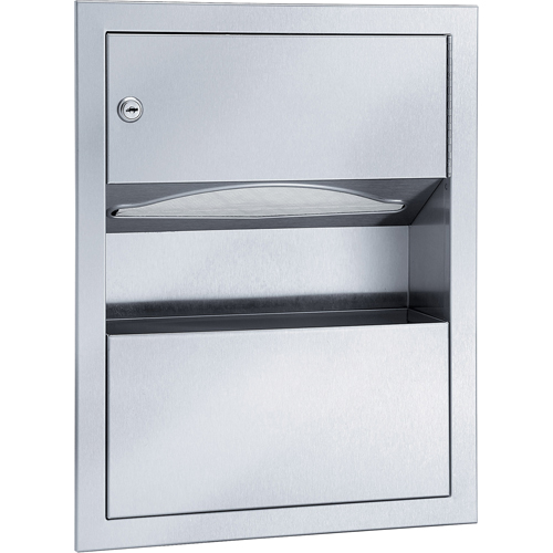 Combination Towel Dispenser with Waste Receptacle, Manual, 14" W x 4" D x 28" H Seagulf Marine Industries Inc.