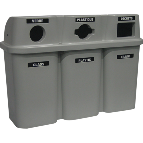 Recycling Containers Bullseye, Curbside, Plastic, 3 x 22 US Gal. Seagulf Marine Industries Inc.