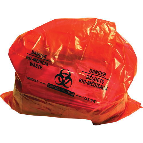 Sure-Guard Bio-Medical Waste Liners, Bio-Hazard, 38" L x 30" W, 2 mil Seagulf Marine Industries Inc.