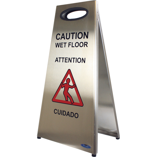 "Wet Floor" Sign, Trilingual With Pictogram Seagulf Marine Industries Inc.