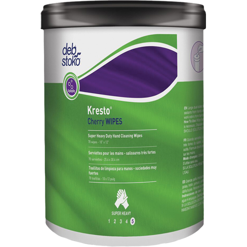 Kresto&reg; Cherry Wipes, 70 Wipes, 10" x 12" Seagulf Marine Industries Inc.