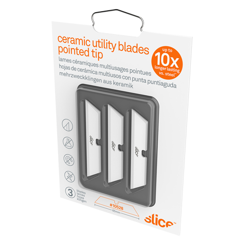 Slice Pointed-Tip Ceramic Utility Knife Blades, Single Style Seagulf Marine Industries Inc.