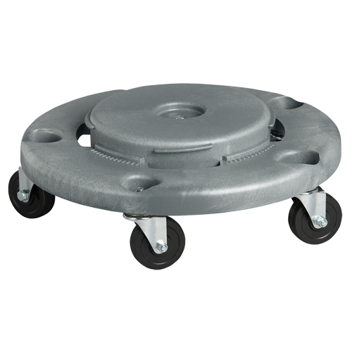 Waste Container Dolly, Polyethylene, Grey, Fits: 24" Dia. Seagulf Marine Industries Inc.
