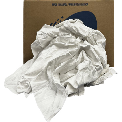 Chiffons recycl&eacute;s, Coton, Blanc, 20 lb Seagulf Marine Industries Inc.