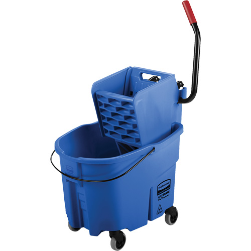 Ensemble de seau pour vadrouille et essoreuse WaveBrake, Pression lat&eacute;rale, 8,75 gal. US (35 pintes), Bleu Seagulf Marine Industries Inc.