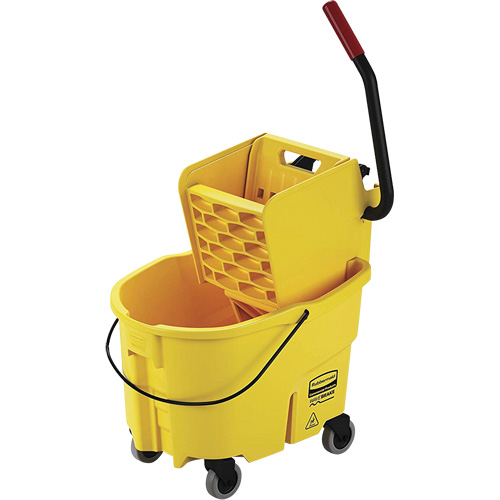 Seau pour vadrouille et essoreuse WaveBrake, Pression lat&eacute;rale, 6,5 gal. US (26 pintes), Jaune Seagulf Marine Industries Inc.
