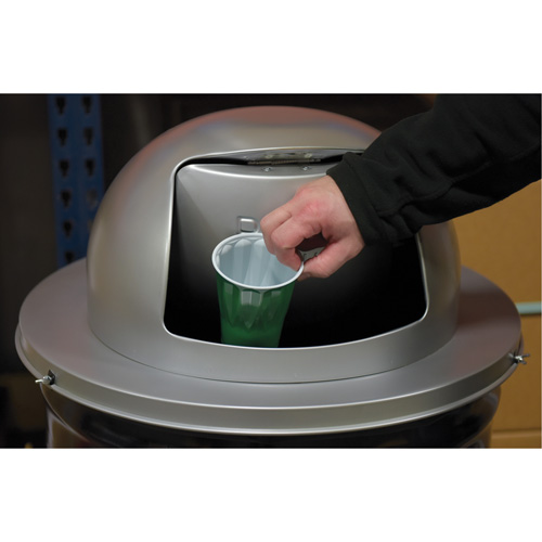 Couvercle pour baril &agrave; d&eacute;chets, Couvercle bomb&eacute;, M&eacute;tal, Convient aux contenants 23-1/2" dia. Seagulf Marine Industries Inc.