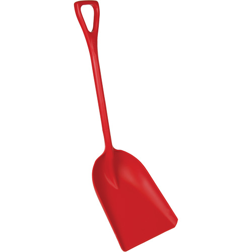 One-Piece Food Processing Shovel, 14" x 17" Blade, 42-1/2" Length, Plastic, Red Seagulf Marine Industries Inc.