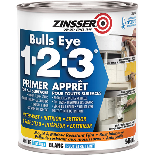 Bulls Eye 1-2-3&reg; Water-Base Primer, 946 ml, Can, White Seagulf Marine Industries Inc.