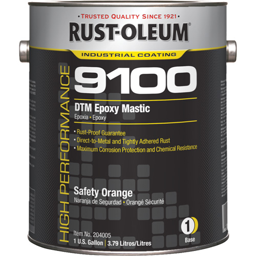 Base de mastic &eacute;poxy DTM du syst&egrave;me 9100, Orange s&eacute;curit&eacute;, Gallon Seagulf Marine Industries Inc.