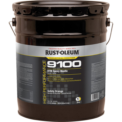 Base de mastic &eacute;poxy DTM du syst&egrave;me 9100, Orange s&eacute;curit&eacute;, 5 gal., Seau Seagulf Marine Industries Inc.