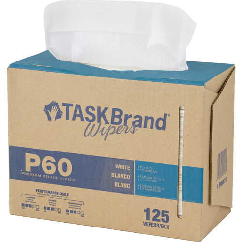 Chiffons de premi&egrave;re qualit&eacute; P60 TaskBrand, Tout usage, 16-3/4" lo x 8-1/4" la Seagulf Marine Industries Inc.