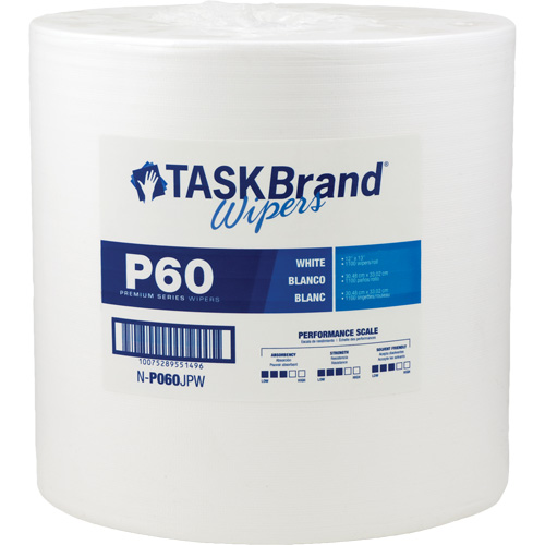 Chiffons de premi&egrave;re qualit&eacute; P60 TaskBrand, Tout usage, 13" lo x 12" la Seagulf Marine Industries Inc.