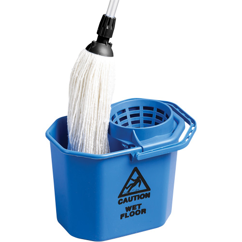 Seau &agrave; usage intensif avec essoreuse conique, Passoire, 3 gal. US (12 pintes), Bleu Seagulf Marine Industries Inc.
