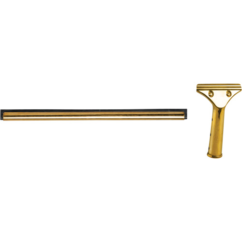 Window Squeegee with Handle, 14", Rubber, Brass Frame Seagulf Marine Industries Inc.