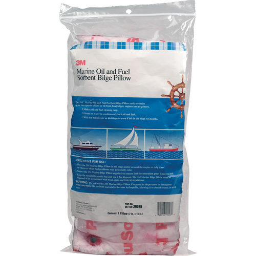 Tampon de fond de cale pour huiles et carburants nautiques, Huile seulement, 15" lo x 7" la, 12,1 gal absorption/pqt Seagulf Marine Industries Inc.