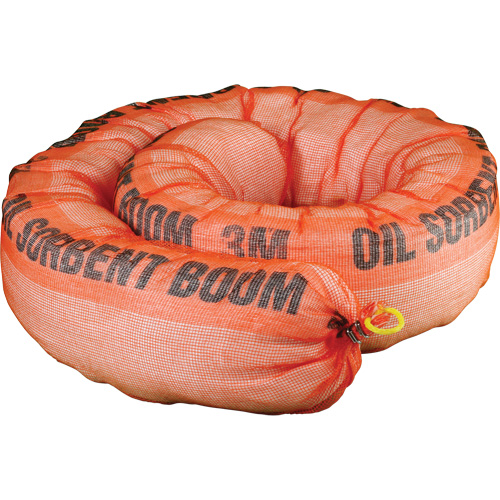 Barri&egrave;re de pollution absorbante pour produits p&eacute;troliers, Huile seulement, 1,5' lo x 10" la, Absorption 69,3 gal Seagulf Marine Industries Inc.