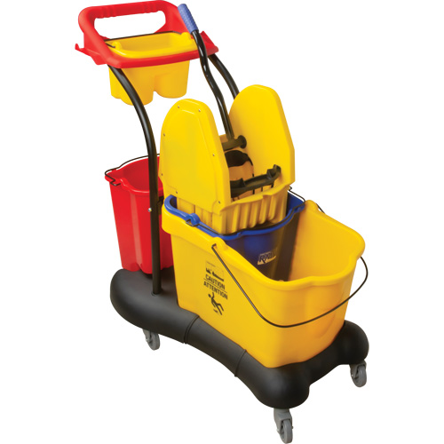 Chariot &agrave; vadrouille multifonction, Pression vers le bas, 9,5 gal. US (38 pintes), Jaune Seagulf Marine Industries Inc.