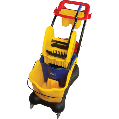 Chariot &agrave; vadrouille multifonction, Pression vers le bas, 9,5 gal. US (38 pintes), Jaune Seagulf Marine Industries Inc.