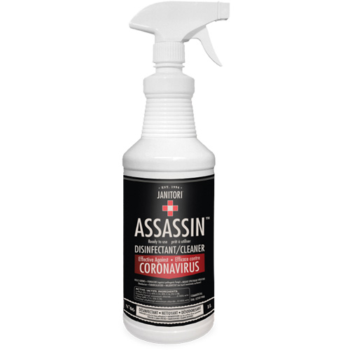 Janitori Assassin Ready-to-Use Disinfectant Cleaner, 1 L, Trigger Bottle Seagulf Marine Industries Inc.