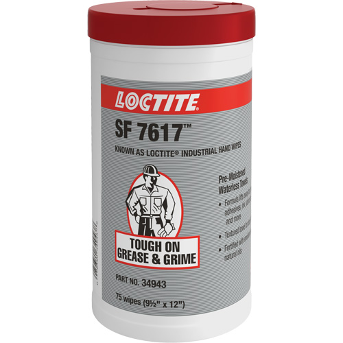 SF 7617 Industrial Hand Wipes, 75 Wipes, 12" x 9-1/2" Seagulf Marine Industries Inc.