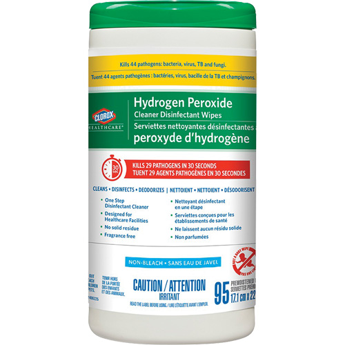 Lingettes d&eacute;sinfectantes et nettoyantes &agrave; base de peroxyde d'hydrog&egrave;ne Healthcare, 95 lingettes Seagulf Marine Industries Inc.