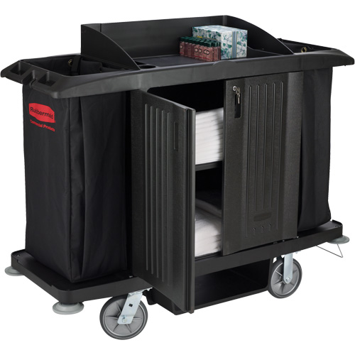 Chariot pleine grandeur pour l'entretien m&eacute;nager de bureau avec porte Seagulf Marine Industries Inc.