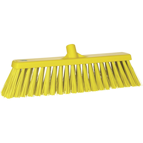 Heavy-Duty Push Broom, Stiff Bristles, 20", Polyester, Yellow Seagulf Marine Industries Inc.