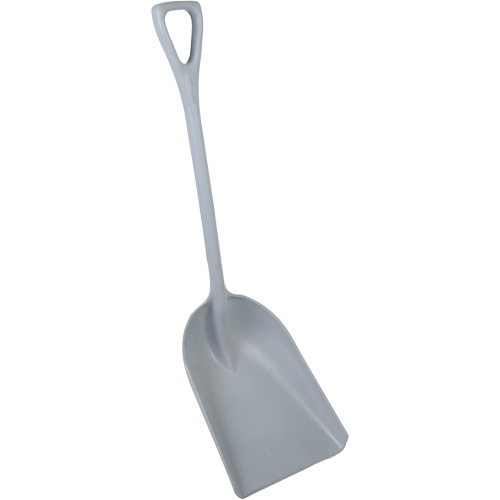One-Piece Metal Detectable Shovel, 13-3/4" x 17" Blade, 42-1/2" Length, Plastic, Grey Seagulf Marine Industries Inc.