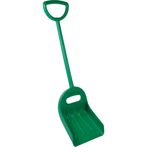 Double Grip Wide Shovel, 14" x 18" Blade, 47-1/2" Length, Plastic, Green Seagulf Marine Industries Inc.