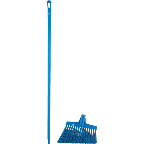 Angle Broom Head with Handle, X-Coarse Bristles, 12", Polyester, Blue Seagulf Marine Industries Inc.