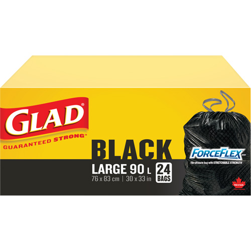 Sacs &agrave; ordures 90 L, R&eacute;gulier, 30" la x 33" lo, Noir Seagulf Marine Industries Inc.