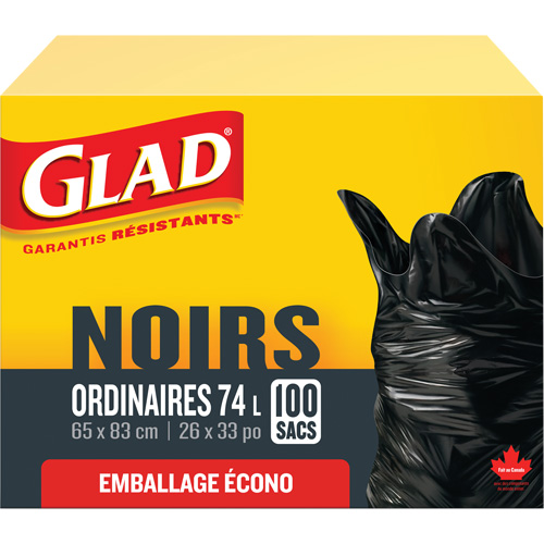 Sacs &agrave; ordures 74 L, R&eacute;gulier, 26" la x 33" lo, Noir Seagulf Marine Industries Inc.