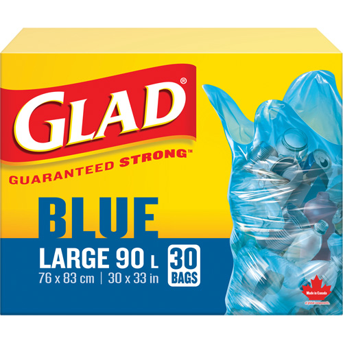 45L Recycling Bags, Regular, 30" W x 33" L, Blue Seagulf Marine Industries Inc.
