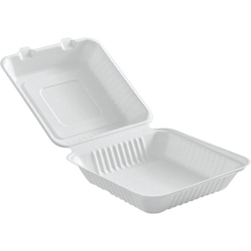 Compostable Hinged Food Containers, Bagasse, Square Seagulf Marine Industries Inc.