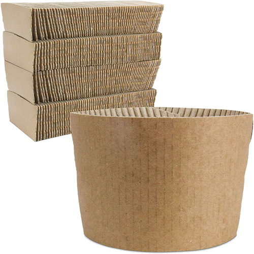 Manchons Kraft pour gobelet de caf&eacute;, Papier, 12 oz - 20 oz, Brun Seagulf Marine Industries Inc.