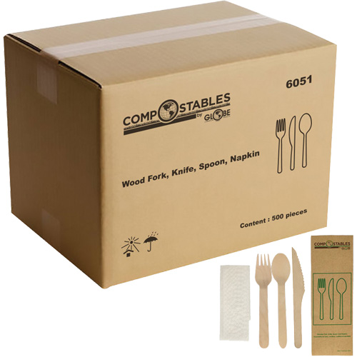 Wood Cutlery Set in Paper Bag Seagulf Marine Industries Inc.