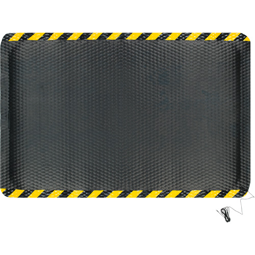 Hog Heaven Electrically Conductive Mat, 4' W x 6' L, 5/8" Thickness, Black/Yellow, Nitrile Seagulf Marine Industries Inc.